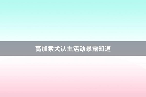 高加索犬认主活动暴露知道